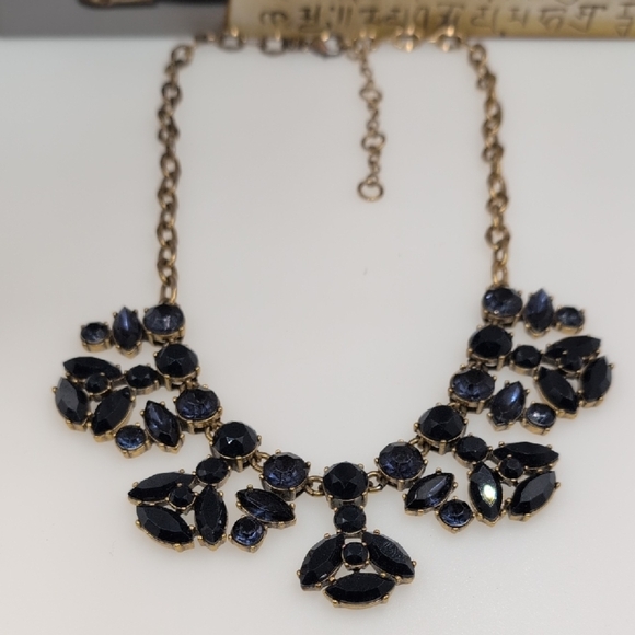 J. Crew Blue and Gold Statement Necklace - Picture 3 of 6